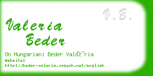 valeria beder business card